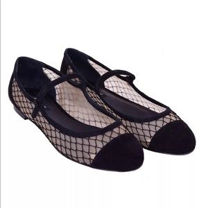 🔥 DOLCE & GABBANA Black Mesh Lattice Flats